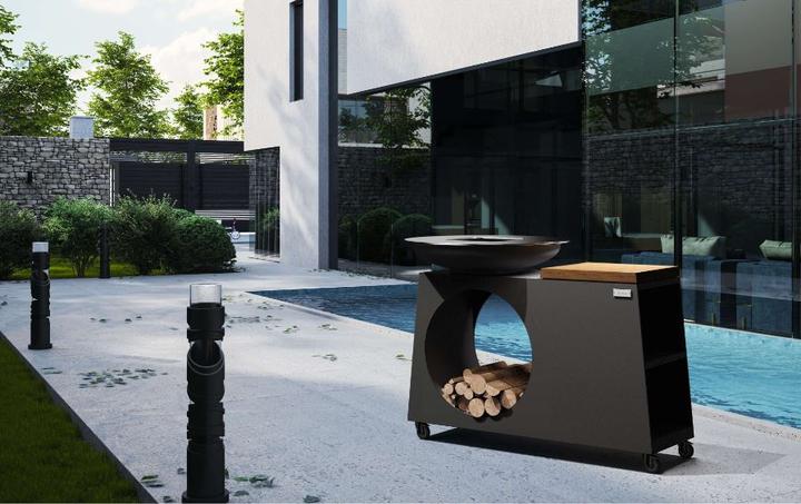 Image du produit OnFire îlot de cuisson BBQ peint par poudrage noir (171 cm)