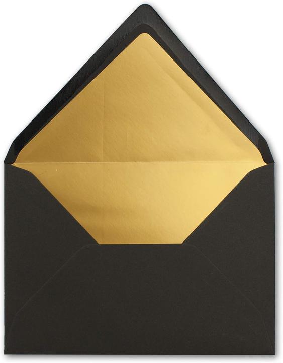 Produktbild Neuser Papier C5 Briefumschläge-Set mit Goldfütterung (75 Stück) (C5, 75 x)