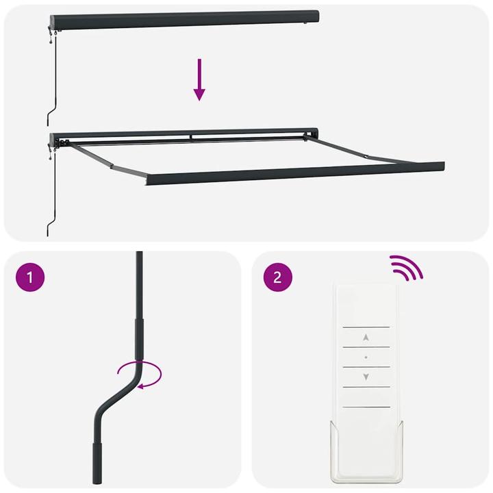 Produktbild VidaXL Markise Gelenkarmmarkise Sonnenmarkise Automatisch Braun 300x250cm (2.50 m)