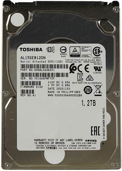 Toshiba E-Perf HDD 2.5 10.5k SAS 4kn (1.20 TB, 2.5")