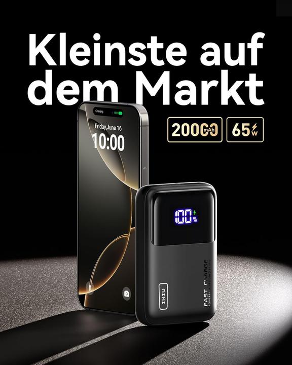 Produktbild INIU Mini Powerbank für Laptop & Handy (20000 mAh, 65 W)