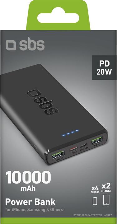 Actual product image SBS Power Bank (10000 mAh, 20 W, 37 Wh)