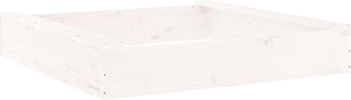Actual product image VidaXL Sandkasten mit Sitzen Schwarz Quadratisch Massivholz