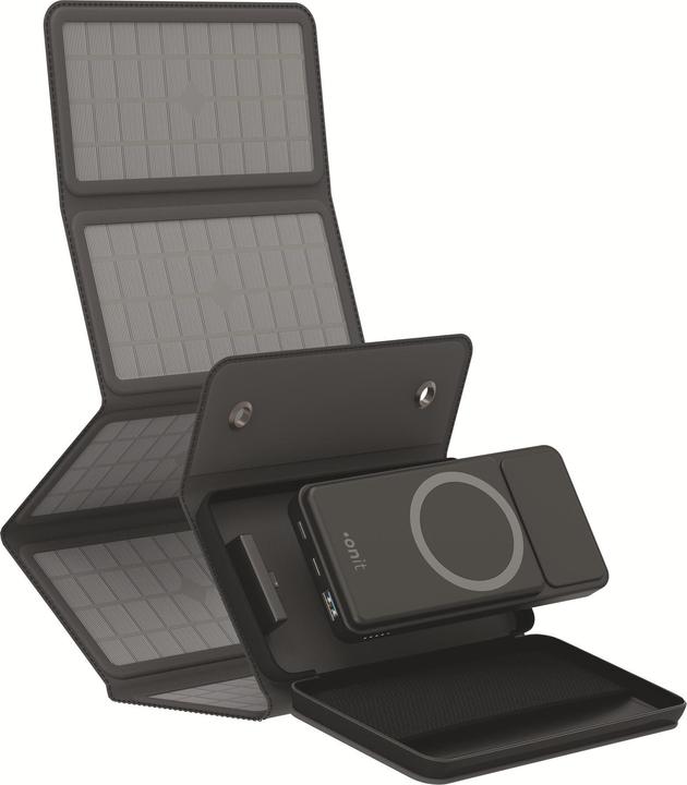 Actual product image Onit Powerbank Solar Pro 10000 mAh, Akkutyp: Lithium-Polymer (10000 mAh, 20 W, 37 Wh)