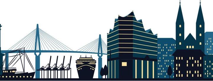 Produktbild Trenddeko Skyline Mein Hamburg 02 (120 x 29 cm)
