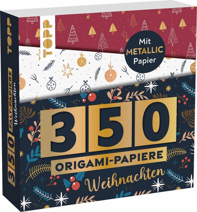 Topp Täubner:350 Origami-Papiere - Weihnacht (80 g/m², 350 x)