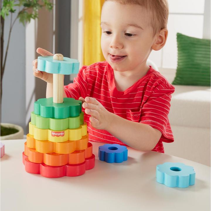 Produktbild Fisher-Price Buntes Holz-Ringstapelset