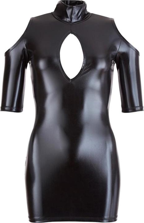 Actual product image Cottelli Collection Wetlook-Minikleid Schulterfrei (M)