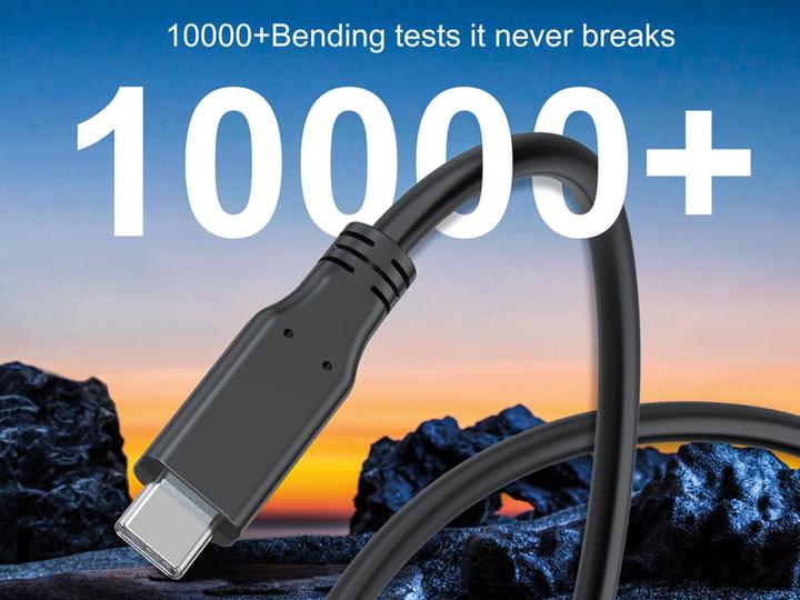 Productafbeelding HQ Power USB-kabel - USB 2.0 C naar C 60W, 480Mbps, vernikkeld, TPE-kabel - 1 meter (1 m, 60 W)