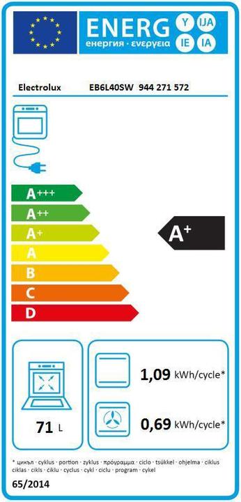 Energie-Label Electrolux EB6L40SW