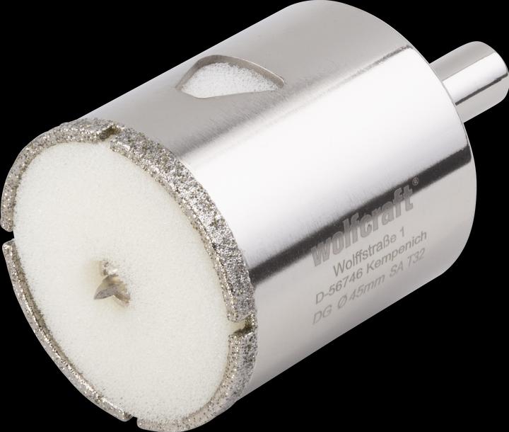Actual product image wolfcraft wolfcraft 1 Diamantbestr. Bohrkrone m.Schaft ø45mm (45 millimetres)