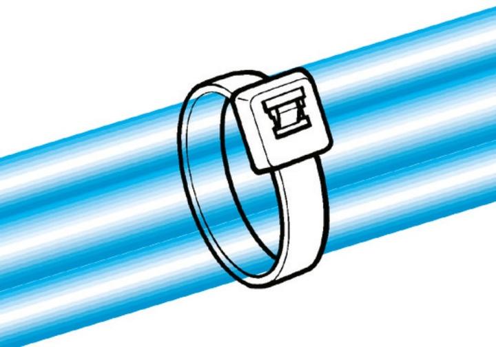 Image du produit HellermannTyton LK2A Bk Cable Tie Heat Bar-270x4.6mm (Serre-câbles en plastique, 270 mm, 100 pcs)