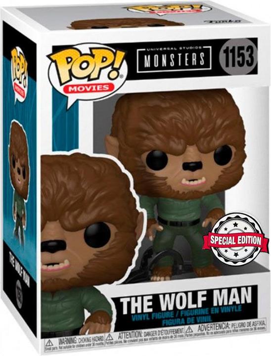 Actual product image Funko Pop! Universal Monster : The Wolfman (1153) EXM