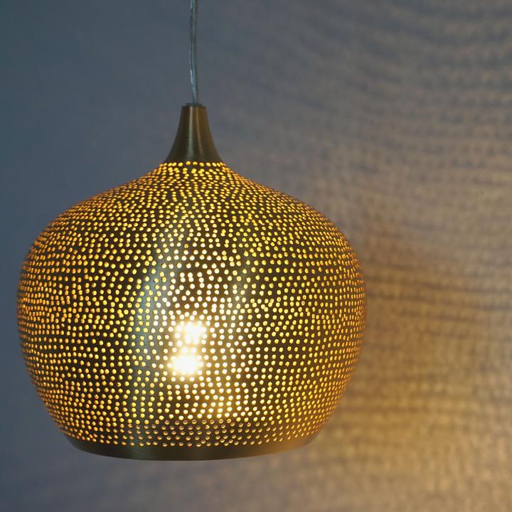 Actual product image Sweet Mint Hanging Lamp Motu Dots S 18cm gold coloured Craft (E14)