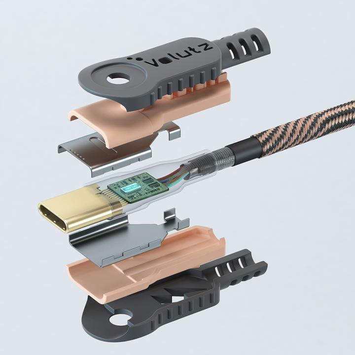 Produktbild Volutz USB 2.0-Kabel Armorcord USB A - USB C 2 m (0.02 m, USB 2.0)