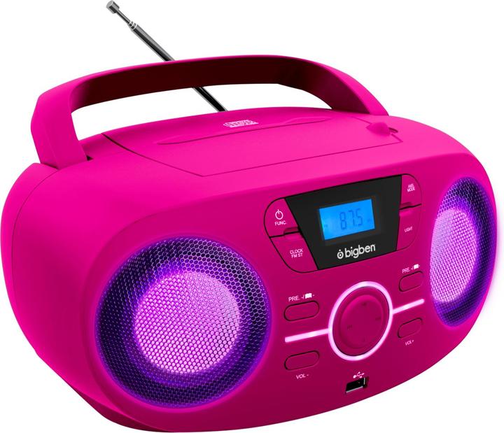 Produktbild Bigben Tragbares CD/ Radio CD61 USB- pink (FM, PLL)