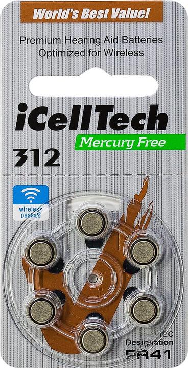 Image du produit ICellTech batteri - Zinc-air (6 pcs, A312)