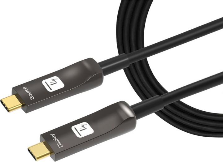 Actual product image Techly USB-C cable AOC Fibre M/M 15m (15 m, USB 3.2 Gen 1)