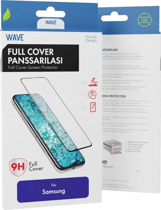 Immagine prodotto Wave Cover completa in vetro temperato, Samsung Galaxy S10e, nero (1 Pezzo/i, Samsung Galaxy S10e)