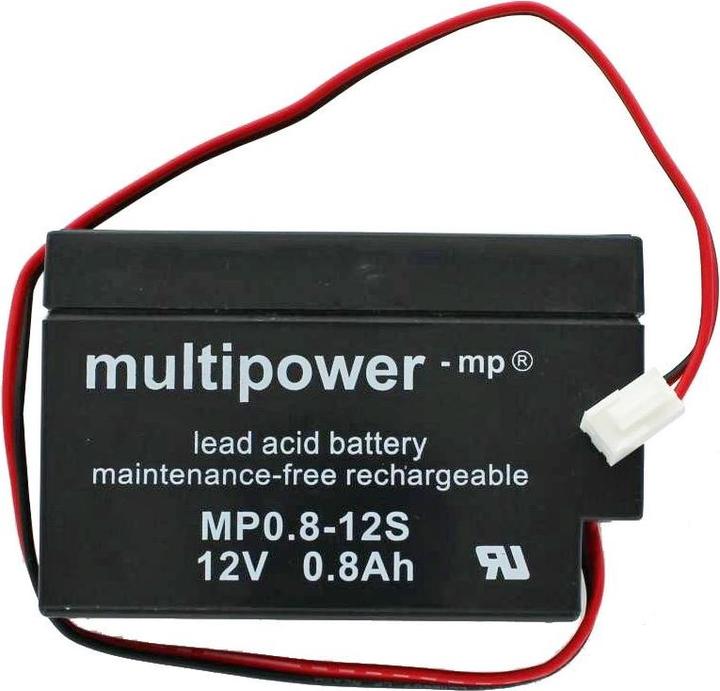 Actual product image Multipower MP0,8-12 Blei-Akku mit JST Stecker, MP0.8-12S (12V)