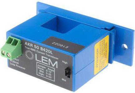 Produktbild LEM AKR Series Current Transformer, 50A Input, 50:1, 4... 20 mA Output, 21.7mm Bore, 24 V dc, 150 V ac
