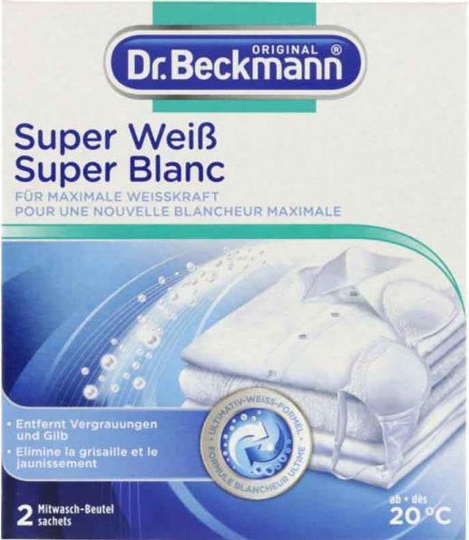 Image du produit Dr. Beckmann Super blanc (2 Cycles de lavage, Linge de toilette)