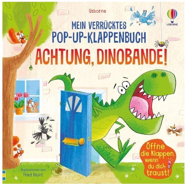 Actual product image Mein verrücktes Pop-up-Klappenbuch: Achtung, Dinobande! (German, Sam Taplin, 2022)
