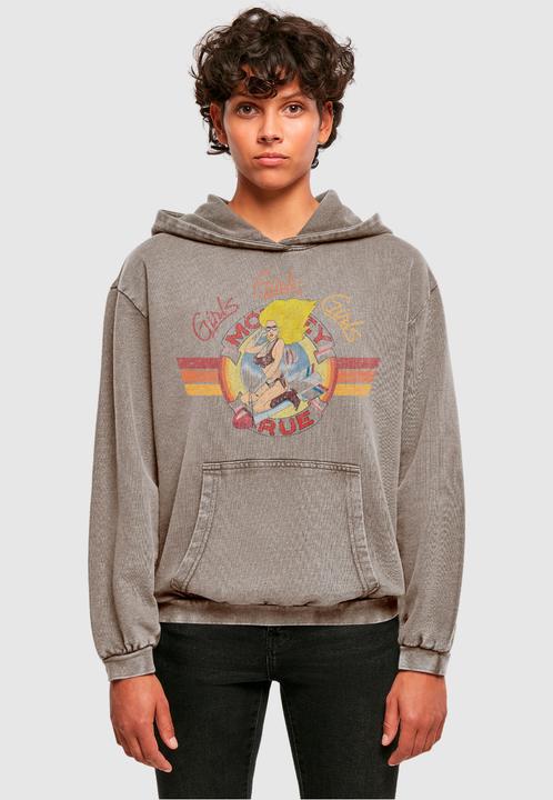 Immagine prodotto Merchcode Donna Motley Crue - Bomber Girl - Felpa con cappuccio con lavaggio acido - 139265 (M)