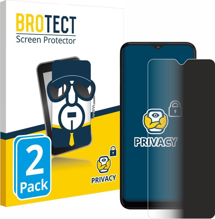Produktbild BROTECT Sichtschutzfolie Anti-Spy Privacy Folie Blaulicht-Schutz (2 Stück, Motorola Moto G10)