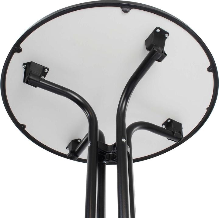 Produktbild Wiltec Toboli klappbarer Bistrotisch Schwarz Ø 70 cm Stehtisch Bartisch Partytisch rund