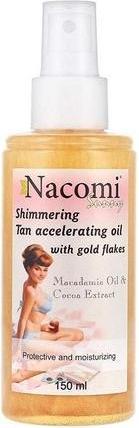Image du produit Nacomi Sunny Shimmering Tan Accelerating Oil With Gold Flakes Huile accélérant le bronzage à partir de (Mousse autobronzante, 150 ml)