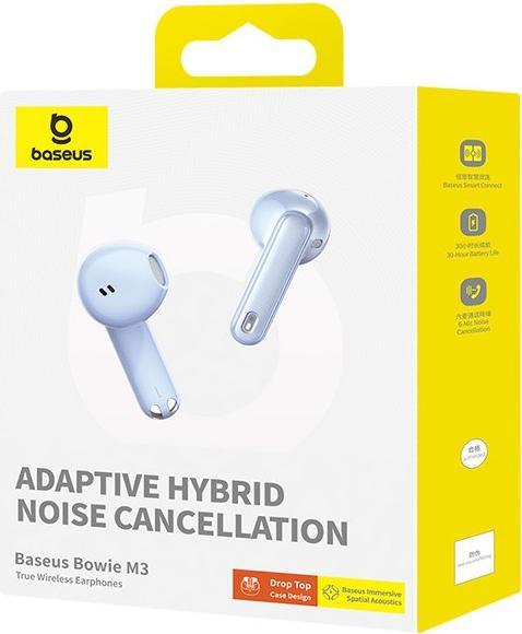 Produktbild Baseus Bowie M3 True Wireless Earphones Galaxy Blue (ANC, 30 h, Kabellos)