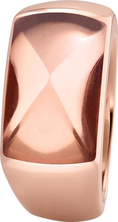 Xen Ring mit 16x10 mm grossen Rauchquarz rosé-vergoldet