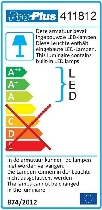 Label énergétique ProPlus Plafonnier / applique 3 Leds (290 lm)