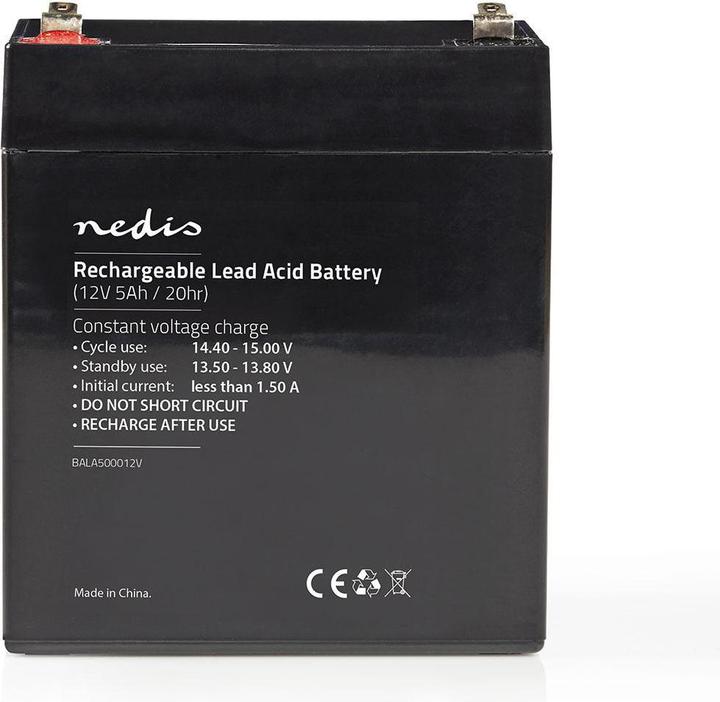 Produktbild Nedis Wiederaufladbare Blei-Säure-Batterie | Bleisäure | Wiederaufladbar | 12 V | 5000 mAh (1 Stk., 5000 mAh, Akku)