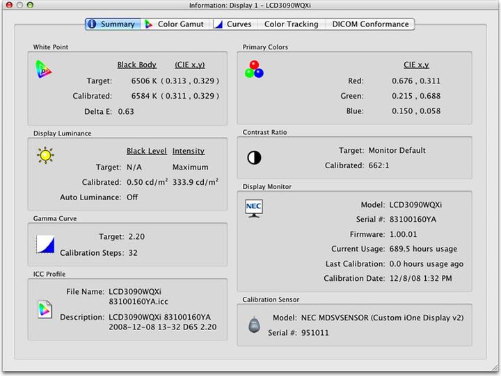 Actual product image NEC Calibration software SpectraView II USB Licence