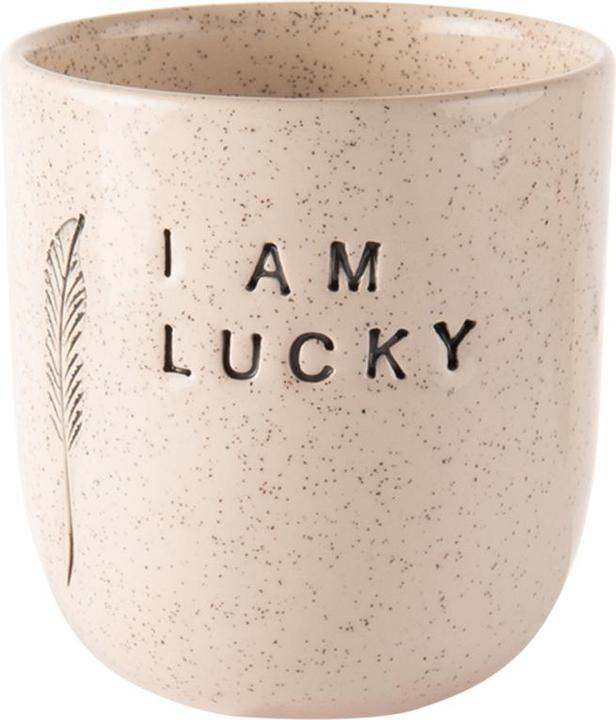 Actual product image Feeling Good Inside Coffee mug I am lucky cream 8.5 cm (1 x)