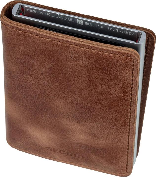 Actual product image Secrid Slimwallet Vintage Cognac-Silver