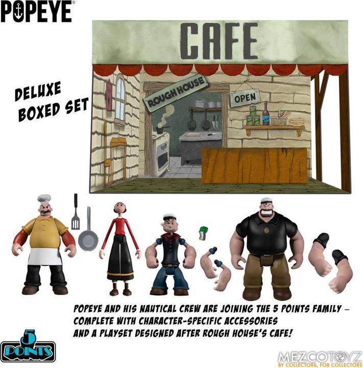 Produktbild Mezco Toys Popeye - 5 Points: Box Set - Deluxe