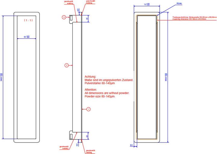 Actual product image Bachmann Frame for keys, silver, group of six (6 x, 0.37 m)