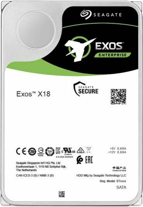 Image du produit Seagate Exos X18 (12 To, 3.5", CMR)