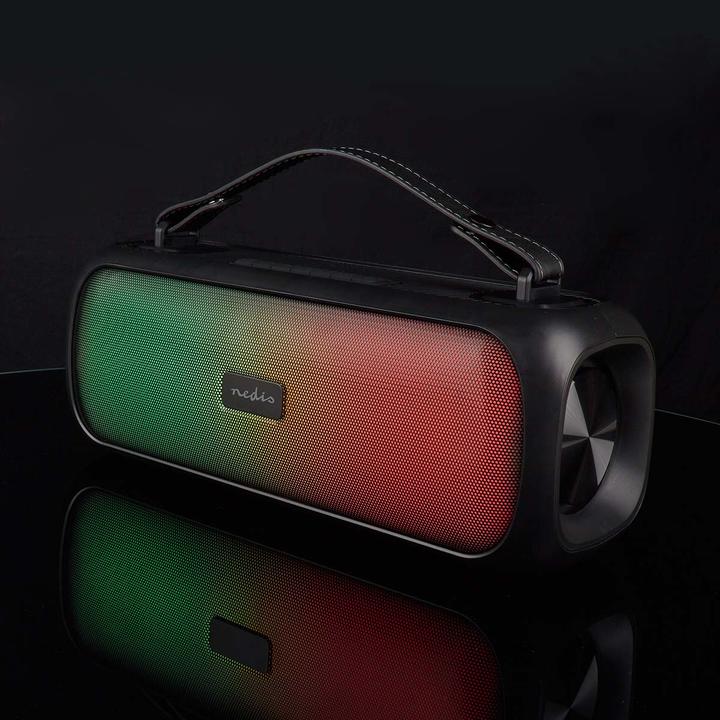Immagine prodotto Nedis Bluetooth® Party Boombox 4,5 ore 2,0 30 W Riproduzione multimediale: AUX/USB Collegabile IPX5 (4.50 h, Corrente elettrica)