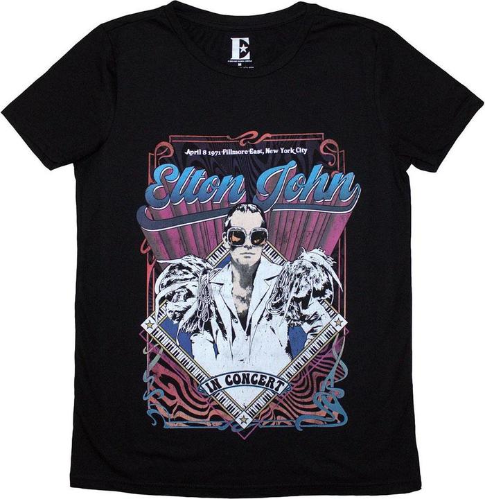 Immagine prodotto Elton John Psych Maglietta Vintage Donna (L)