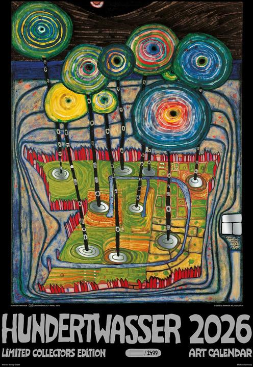 Produktbild Hundertwasser BILDKALENDER ART 49x65 (Harter Einband, Deutsch)