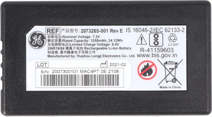 Actual product image Boso Original Li Ion Akku GE Healthcare EKG Mac 400 Mac 600 - Typ 2030912-001 (1 pcs., 2200 mAh)