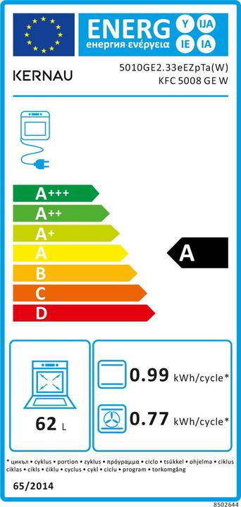 Energie-Label Kernau KFC 5008 GE W