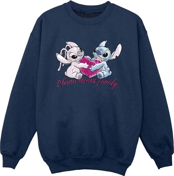 Produktbild Disney Lilo And Stitch Ohana Heart With Angel Sweatshirt Jungen (116)