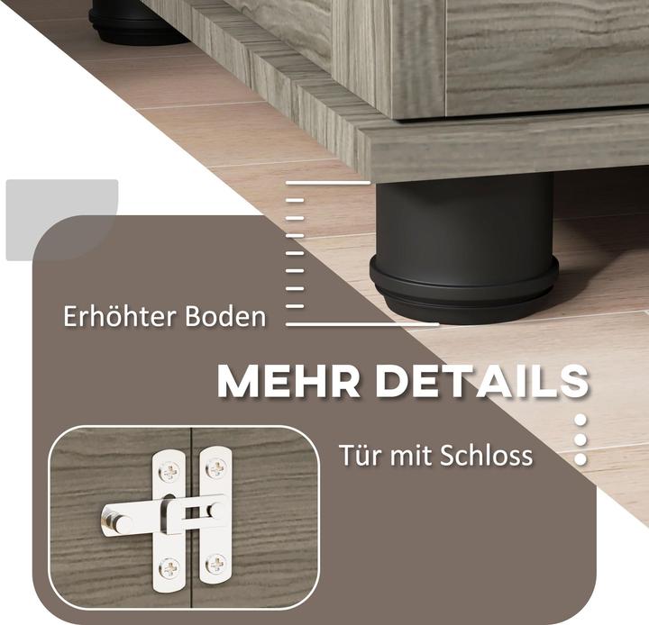 Image du produit PawHut Hundekäfig Spanplatte, Stahl Grau (Chenil pour chiens)