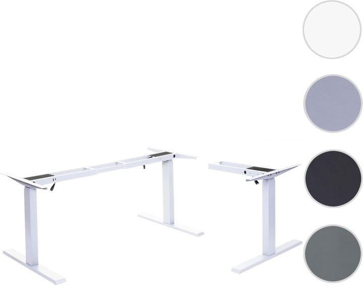 Produktbild Swisshandel24 Gestell, variables Tischgestell für Eck-Schreibtisch, elektrisch höhenverstellbar Memory 45kg - weis