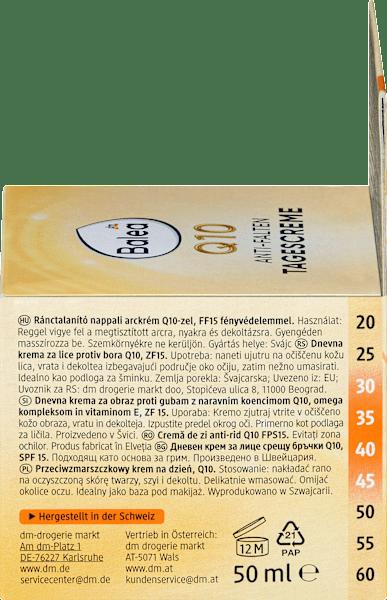 Nutritional values and ingredients dm Balea Q10 (50 ml, Day cream, SPF 15)